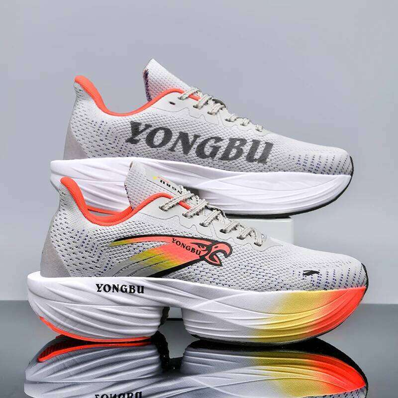 Marathon Air Cushion Carbon Plate Sports Run ning Shoes Men Breathable Lightweight Women Comfortable Nonskid Spec iality Sneakers
