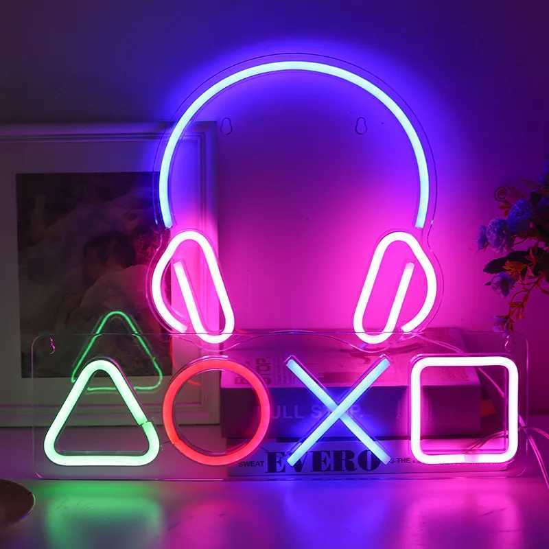 Neon Sign Custom Game Icon Light for Wall Hanging Atmosphere Playstation Lamp LED Colorful Lighting Room Bar Club Player DecorXJ250602