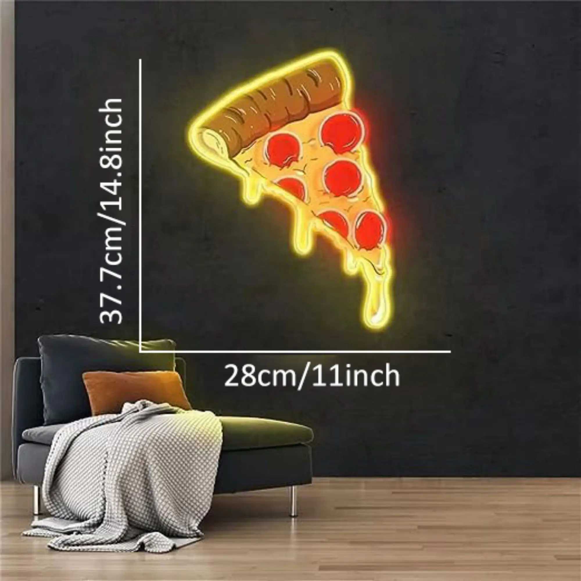 Pizza Neon Signs Light Sign for Wall Decor USB LED Neon Light Sign Bar Pub Store Club Garage Bedroom Man Cave Home Artwork XJ250602