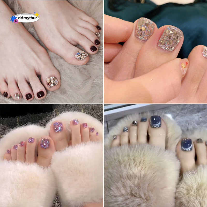 Summer Whitening Patch Toe Wear Handmade Art Nail Piece Finished Product ddmythur