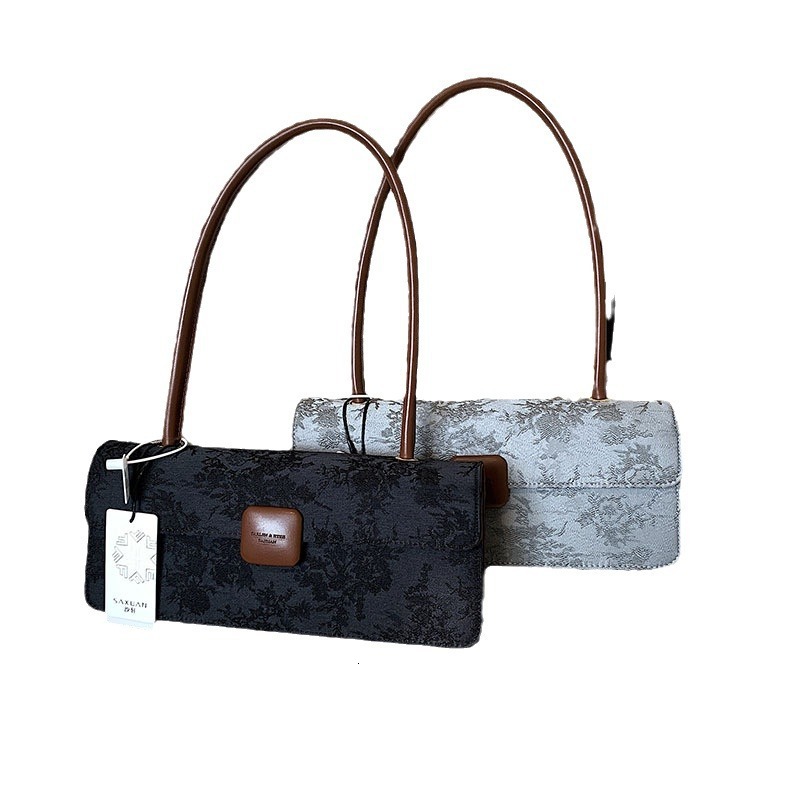 High quality brand new free designer bag retro armpit bag French niche bag new fashionable texture handbag small square bag new free designer bag