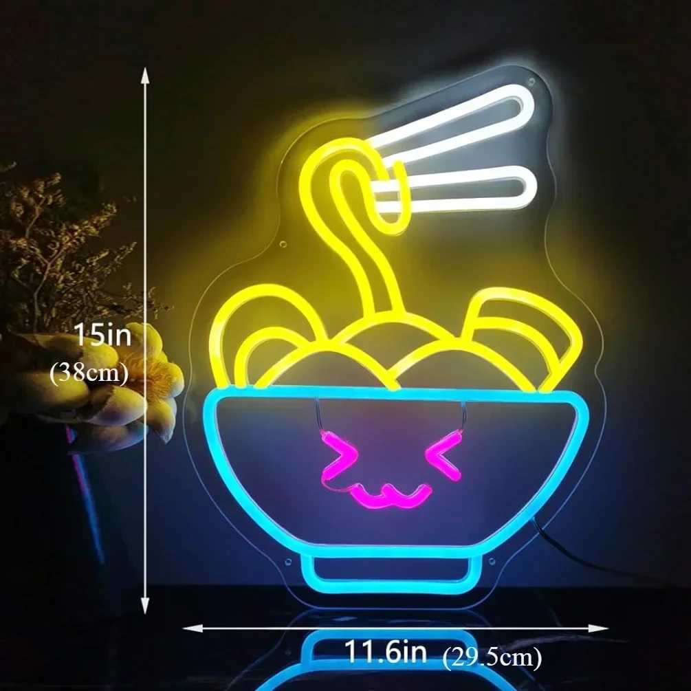 Noodles Neon Sign LED Neon Light USB Powered for Bedroom Cafe Bar Pub Birthday Party Wall Decor Kid Friend Family Best Gift XJ250602