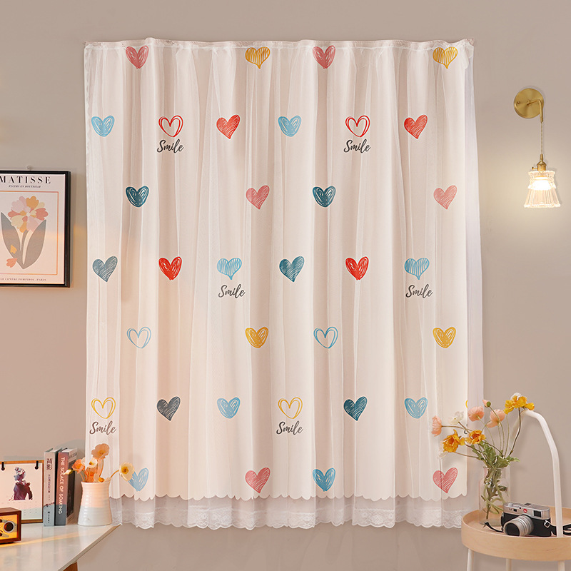 T0504 new Velcro curtains free installation Shaoxing Keqiao blackout curtains cloth gauze curtains wholesale windproof warm door curtains