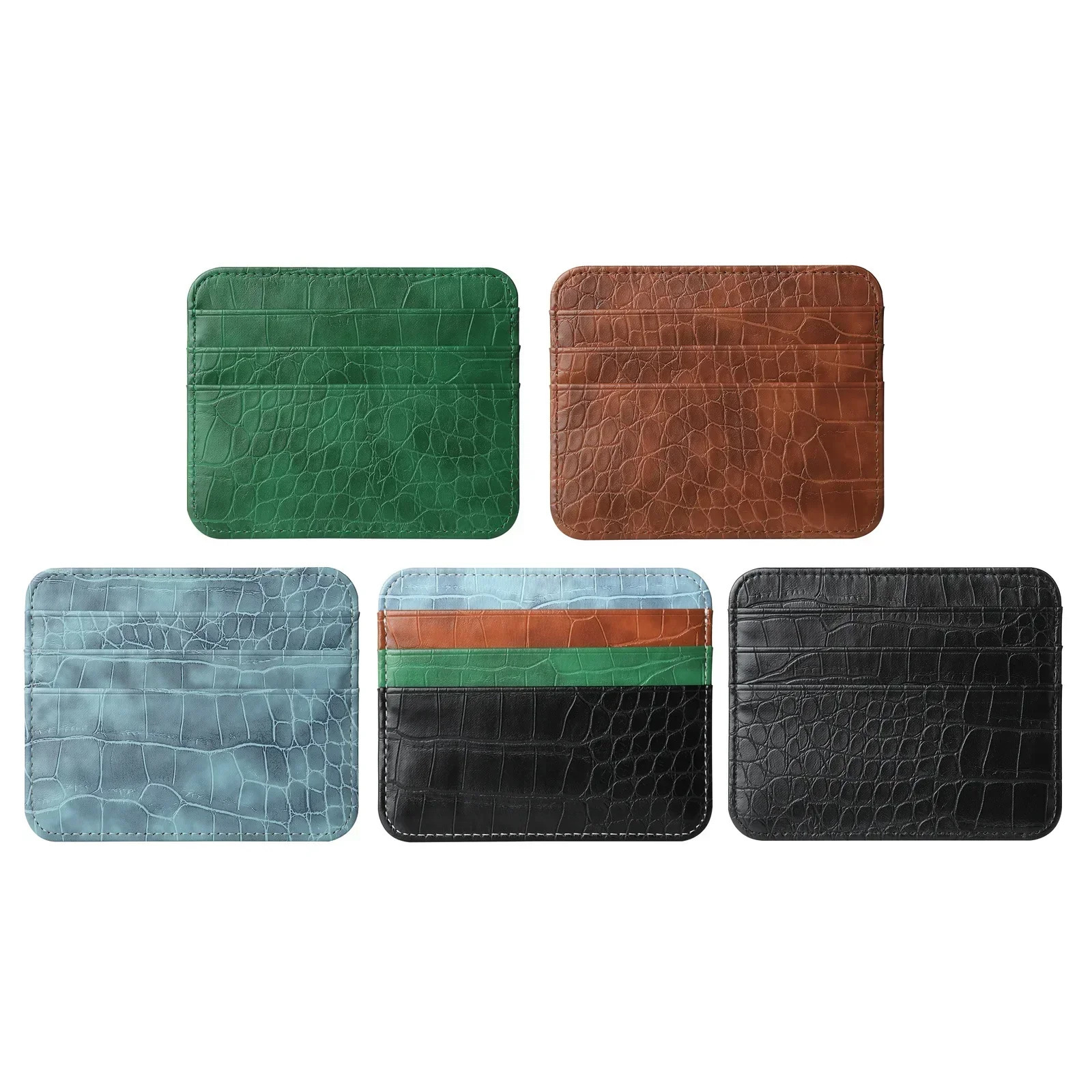 Slim Thin Mini ID Business Credit Card Holder PU Leather Mens Coin Money Card Wallet Case Male Small Cardholder Purse for Women 250530