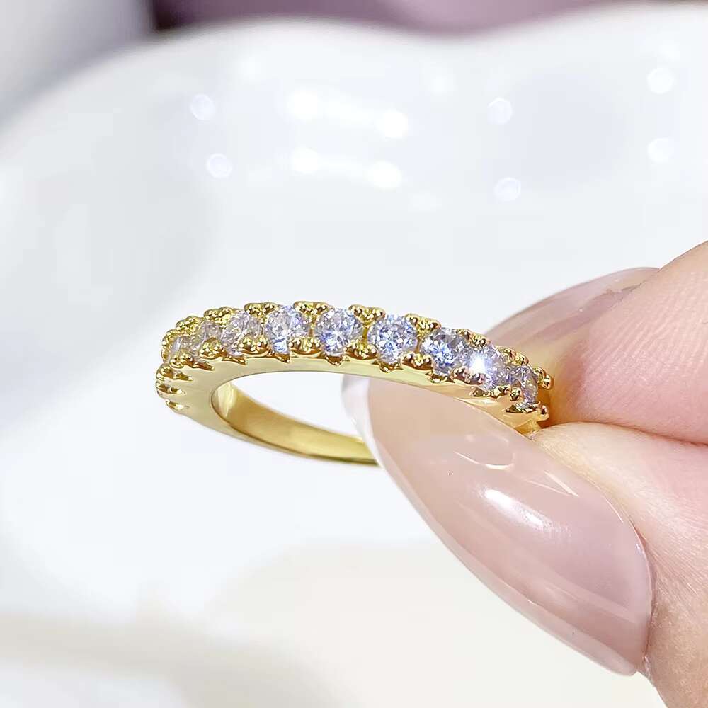 Custom Anniversary Gift Men Vintage 925 Sterling Silver Jewelry VVS D+ 2.5mm Moissanite Diamond Wedding Band Rings for Women