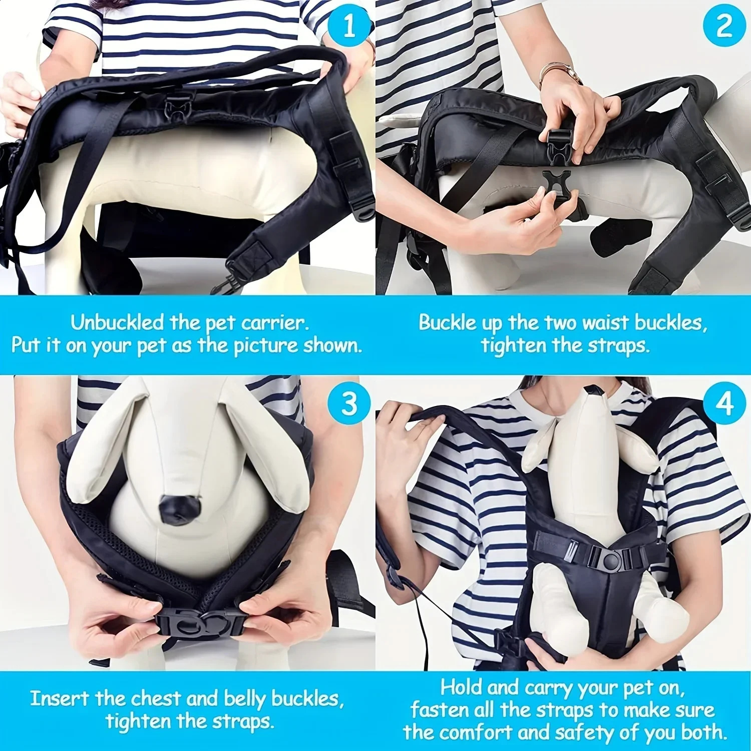 TAILUP Pet Backpack for Dogs Cat Thickened Sponge Pet Front Dog Backpacks Portable Puppy Transportation Dog Bag 250526