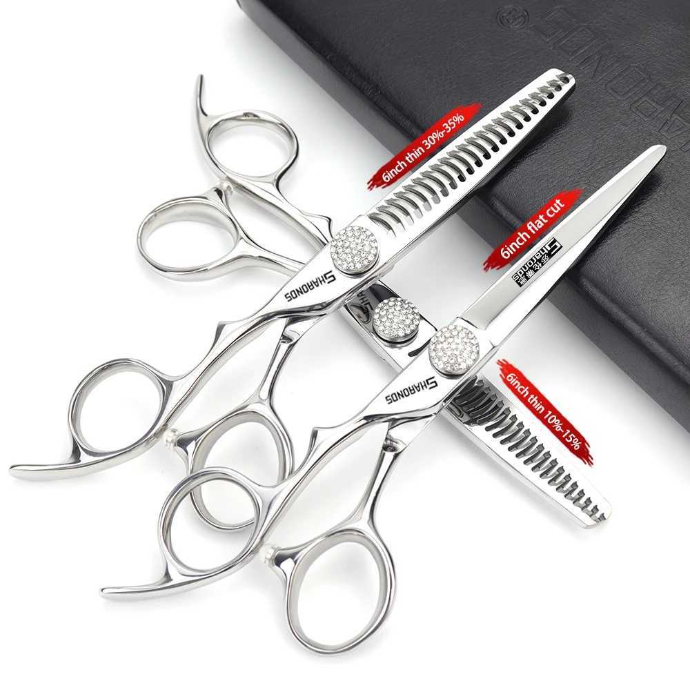 440C Japanese Stainless Hairdressing Scissors 6 Inch / 7 Inch Hair Scissors Right hand Barber Shears Left Handle Hair Cutting S2563