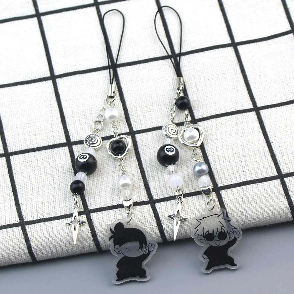 Anime Keychain Cosplay Geto Suguru Satoru Gojo Matching Jujutsu Phone Charm Accessory Pendant Keyring Bag Jewelry Gift XJ250602
