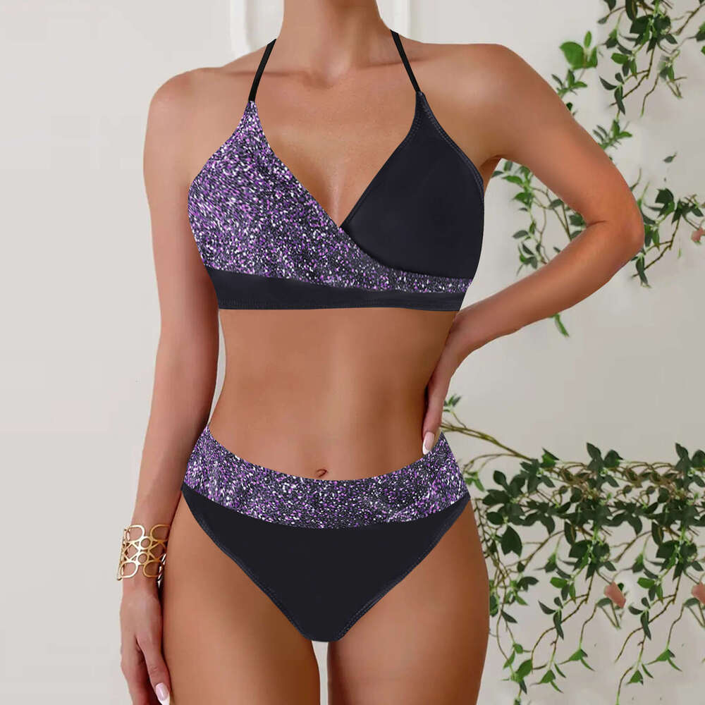 Swimsuit Designers Bikini Maillot De Bain 2025 New Plus Size Bikini Cross Triangle Print High Waist Two-piece Swimsuit for Women BIJINI New Arrival Ne