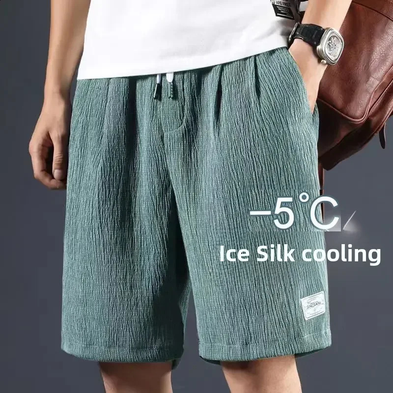 Mens Ice Silk Casual Shorts Loose Fit Summer Style Big Pants Versatile Outerwear For Men Comfortable Underwear 250529