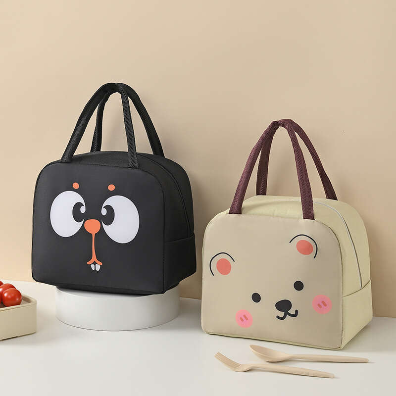 Fashion Cartoon with Handle, Large Ice Pack, Fresh-Keeping Aluminum Film Insulated Bag, Work Picnic Lunch Box Bag for Children