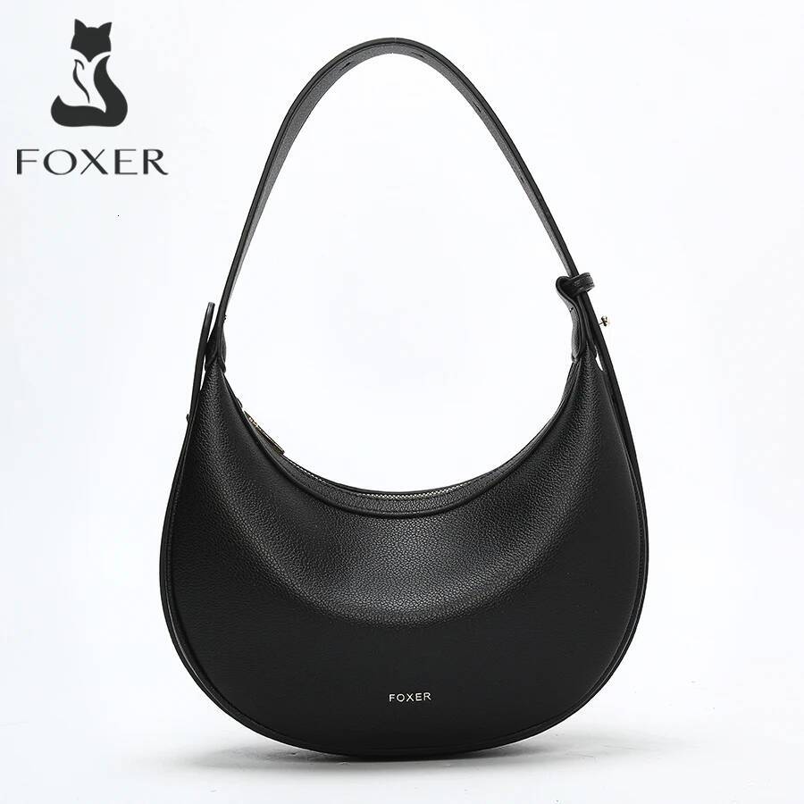 FOXER Women Fashion Small Shoulder Lady Crossbody Handbag Half-Moon Underarm Bag with Perfect Gift for Wife