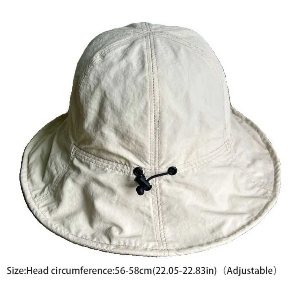 Fashion Waterproof Foldable Bucket Hat UV Protection Portable Outdoor Sun Hat Wide Brim Sunscreen Fisherman Cap for Women W250602