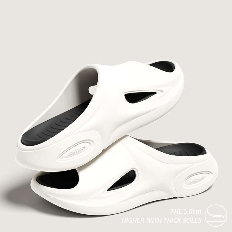 2025 new summer thick soled slippers, odorless, non slip, suitable for outdoor wear women's sandals, casual and comfortable men's and women&