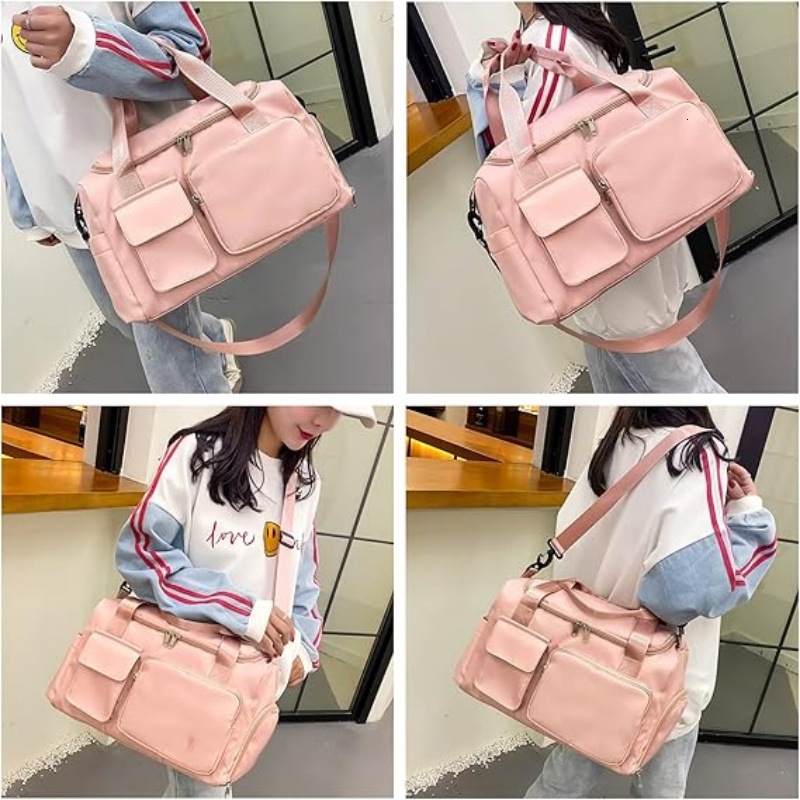 New Large Capacity Travel Portable Handbag Fashionable Women's Small Gym Weekend Carry Bag with Shoe Compartment