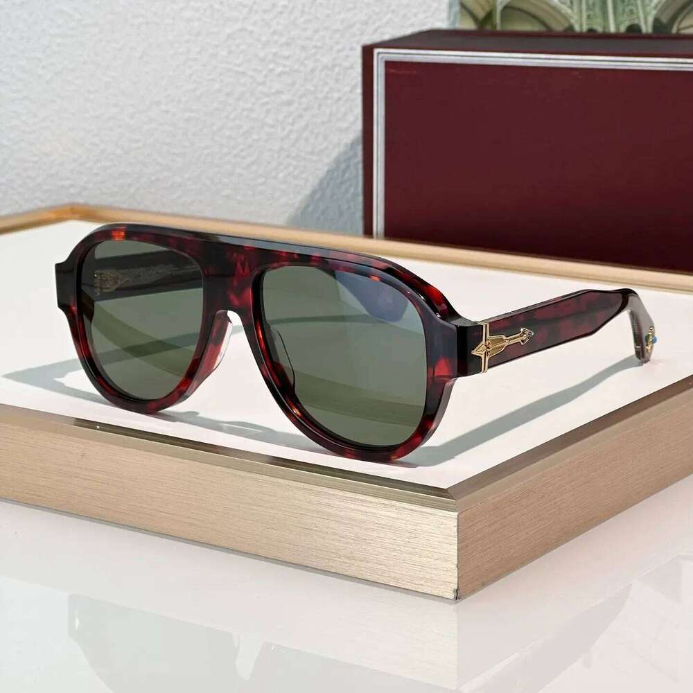 Fashion Sunglasses For Women And Men Driftwood Noir Style Anti-Ultraviolet Retro Plate Full Frame Design Glasses Random Box