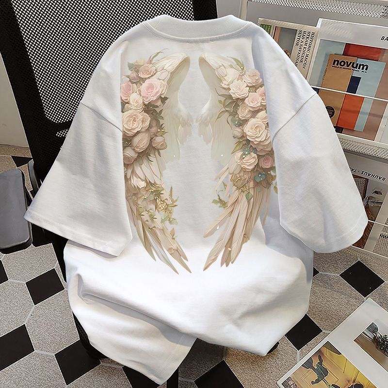 2025 New T-shirt New American Retro Short Sleeve T-shirt Summer Fashion Loose Cotton Designer Top Half Sleeve unisex T-shirt suitable for both men and