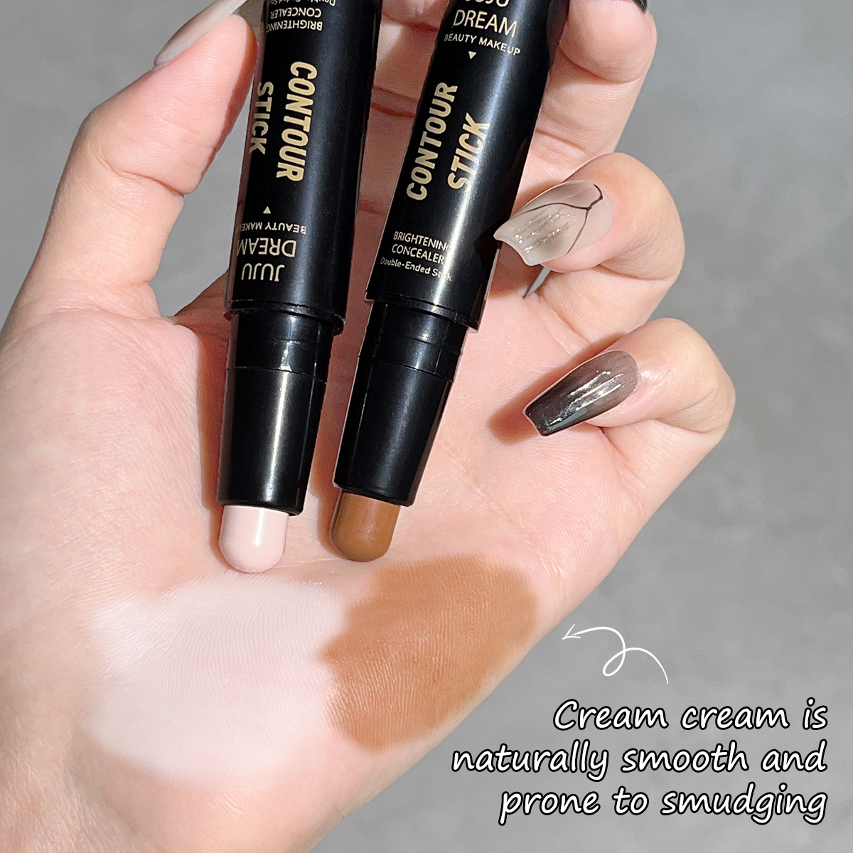 JUJU DREAM Double-ended Contouring Stick For Nose Shadow Under-eye Brow Highlight And Natural Facial Shading