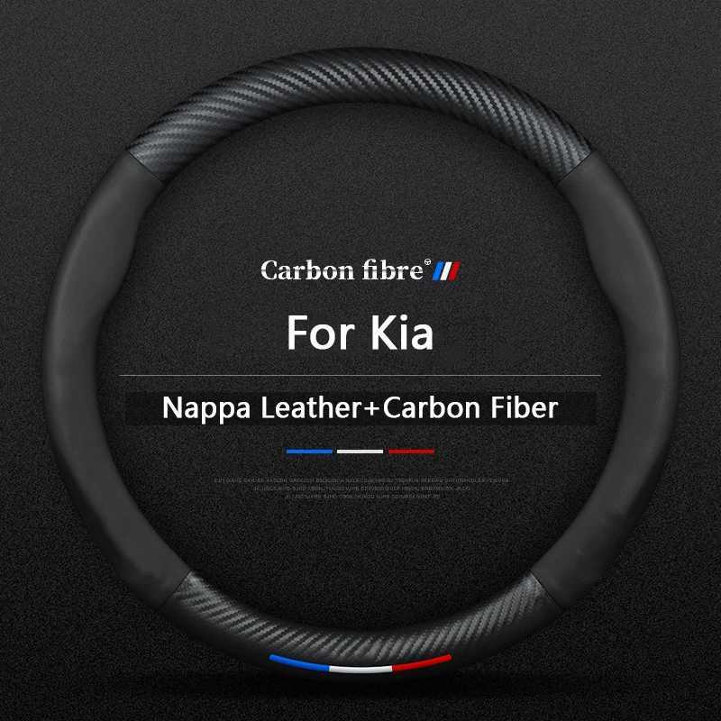Car Carbon Fiber Leather Steering Wheel Cover For Kia K5 K4 K3 K2 Rio Forte 5 Ceed Ceed 2 Proceed GT Cerato 3 Venga SorentoL R250603