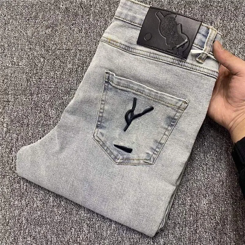 Designer Womens True Jeans Long Trousers Classic Brand Mens Coarse Line Super Religion Jeans Clothes Man Casual Pencil Black Denim Pants L250724