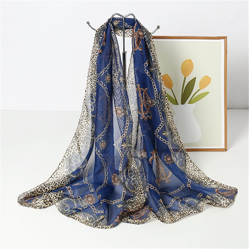 K913 High-end new chiffon scarf for women's decorative versatile gauze scarf firework scarf square dance scarf