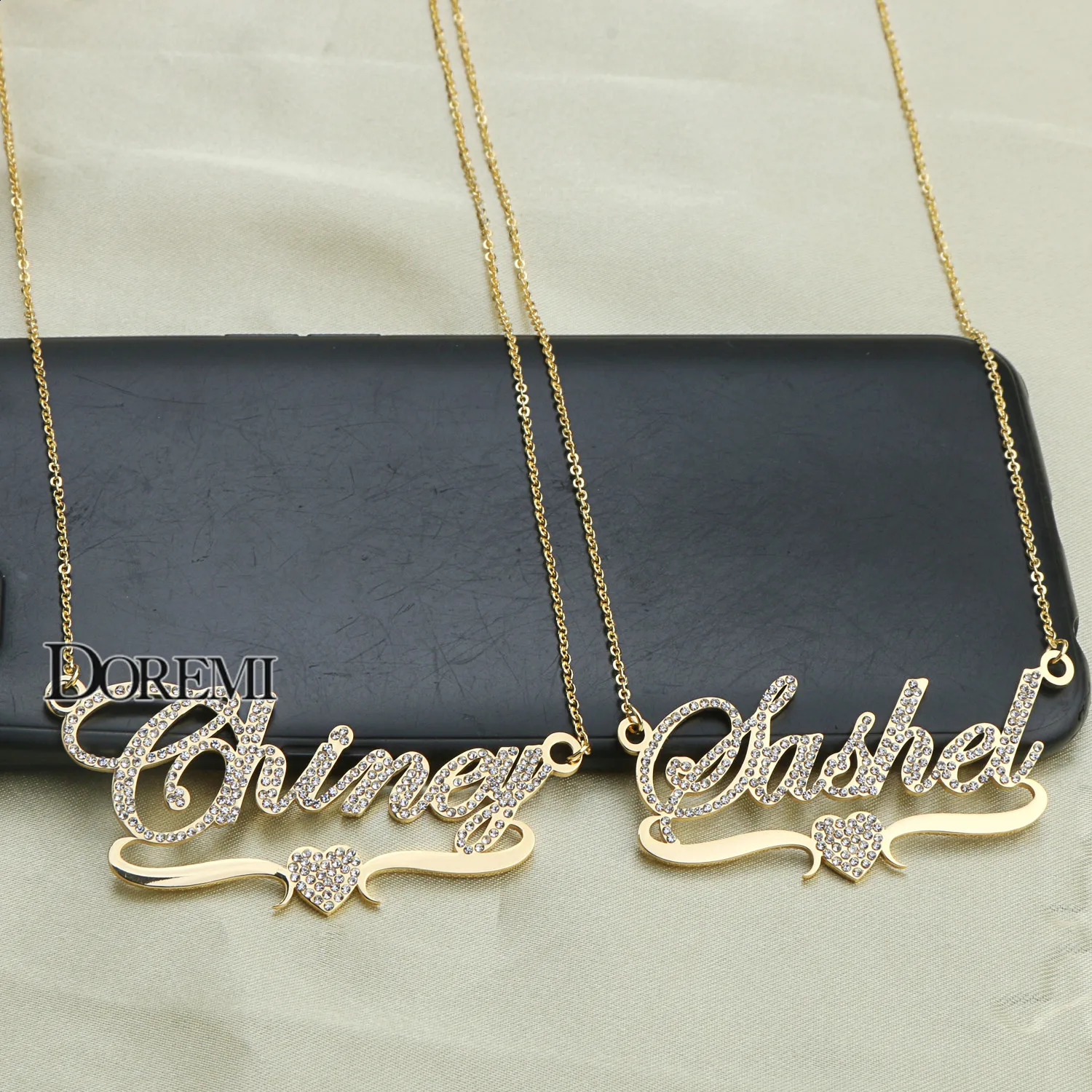 DOREMI 316L Stainlesss Custom Name Necklaces Pendant Letters Necklace for Women Custom Chain Jewelry Children Personalized Gold 250529
