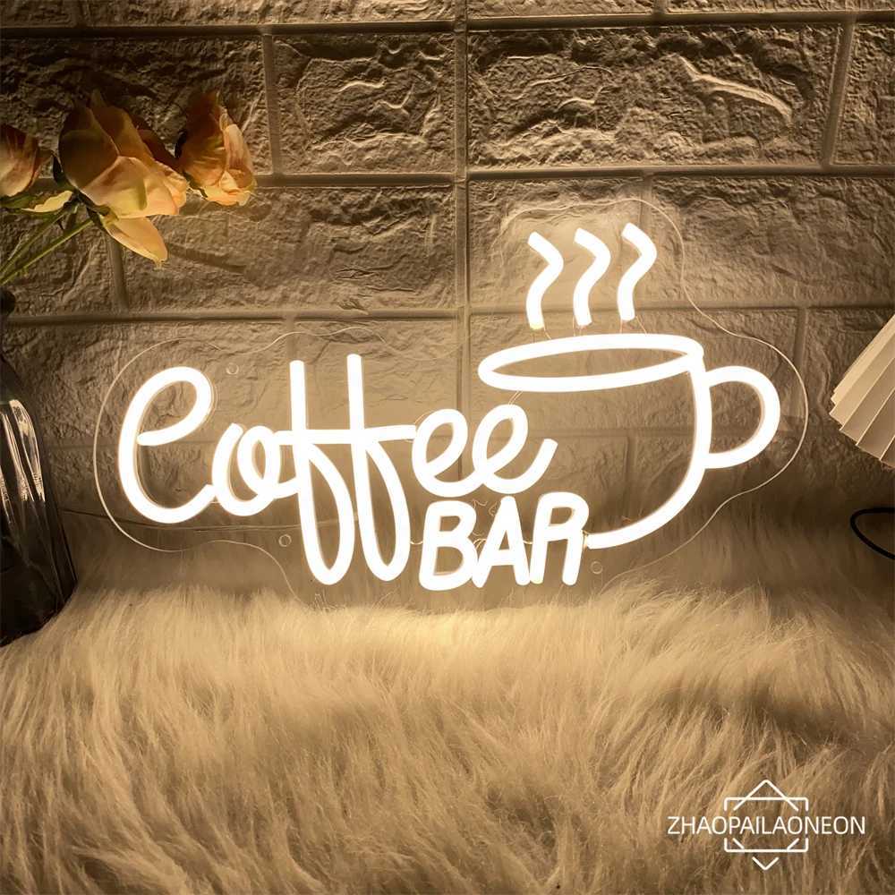 Coffee Bar Neon LED Sign Cafe Pantry Neon Lights USB Coffee Shop Room Decor Signs For Pantry Cafe Bar Decoration Neon Lamps XJ250602