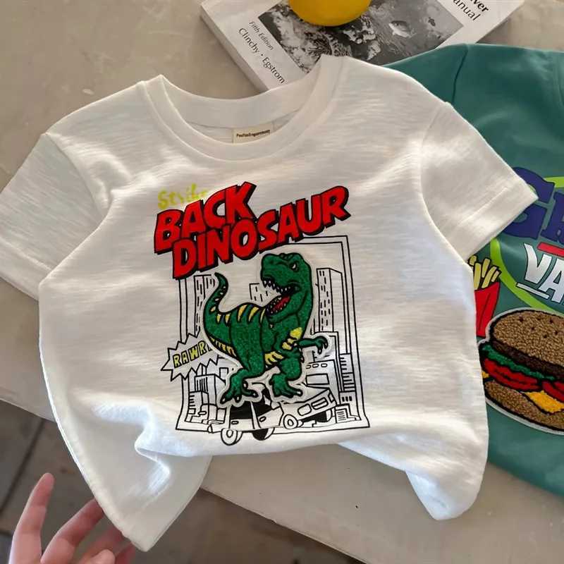 Kids T-shirts 2025 Summer Tops for Boys Fashion Childrens Tees Short-sleeved Childrens T-shirt Toddler Outfits Baby ClothingT250603
