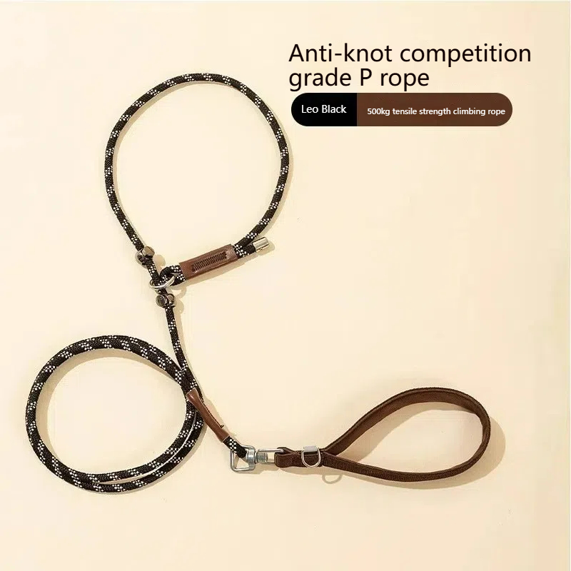 Hands-Free Anti-Pull Training Dog Leash & Collar Combo with Reflective Strips & Comfortable Grip - High Strength Pet Rope for All Breeds