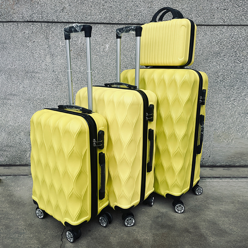Four piece luggage set, expandable hard shell ABS material, equipped with dual universal wheels and TSA lock, suitable for long-distance travel (12/20
