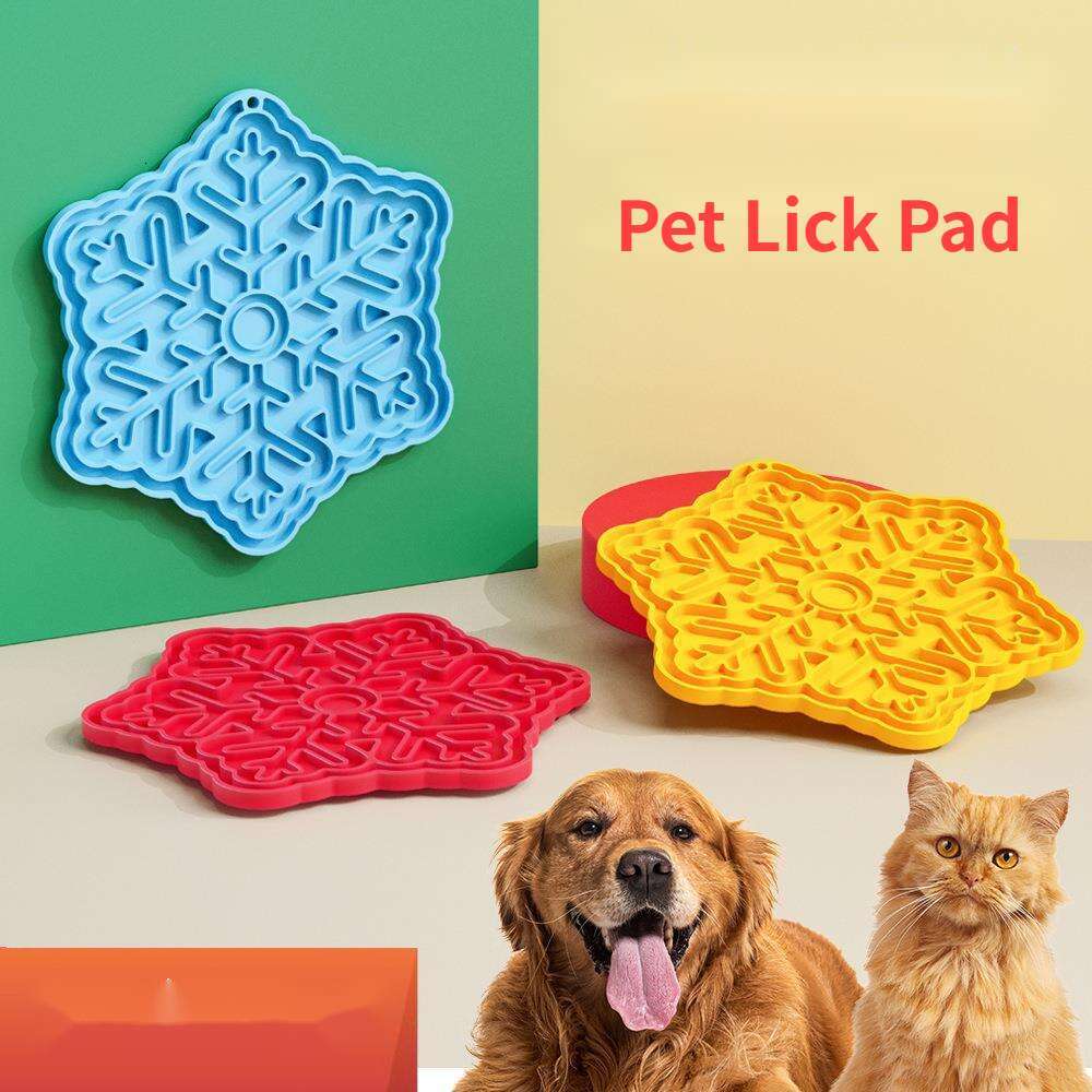 Dog Lick Slow Feeder Silicone Pet with Suction Cup Feeding Mat Anti-Choke Anti-Spill Training Plate Cat