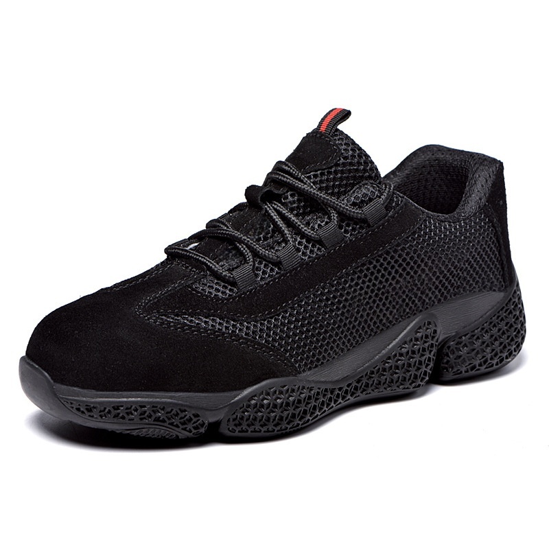 Outdoor shoes mens sneakers labor protection shoe breathable elastic lightweight anti smashing wear resistant insulated antiskid stabb resistant train