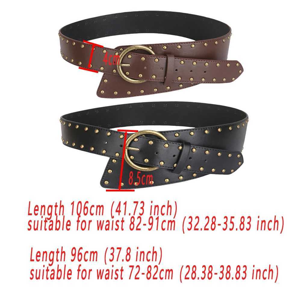 Ladies Rivet Pin Buckle Bronze Stud Buckle External Belts For Women Girdle Decorate Waist Corset Pung Cowgirl On Dress Coat XJ250602