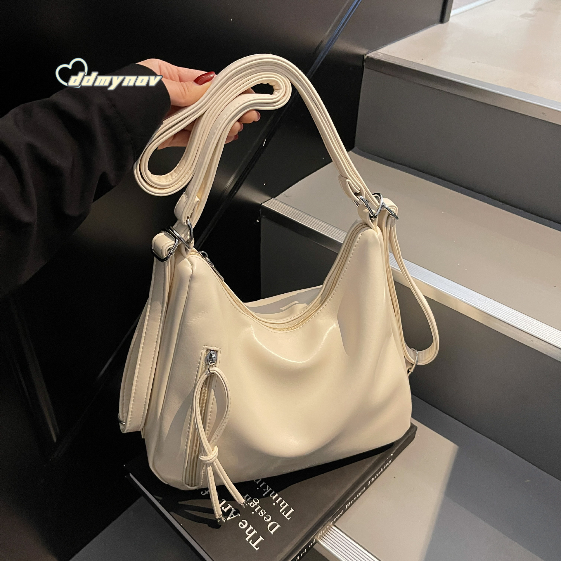 2025 Trendy Simple Fashion Large Capacity Tote New Korean Style Casual Shoulder Bag for Women ddmynov