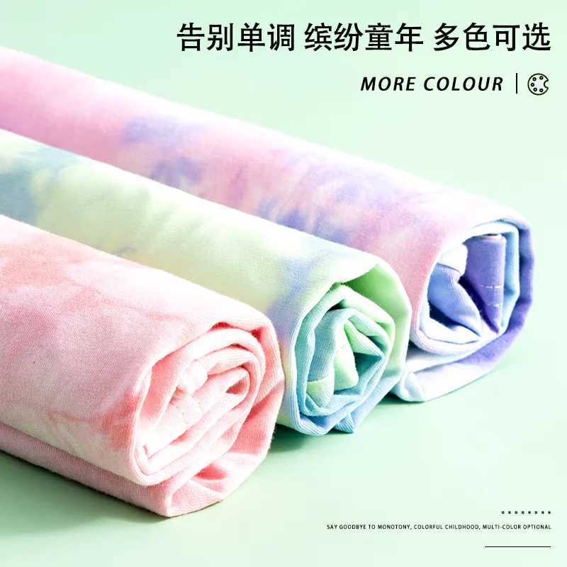 2025 Fashion Kids Girls Tie Dye Dyeing Printing T-shirt Summer Boys T Shirt Cotton Children Tops Tee Teenage 6 8 10 12 14 YearsT250603