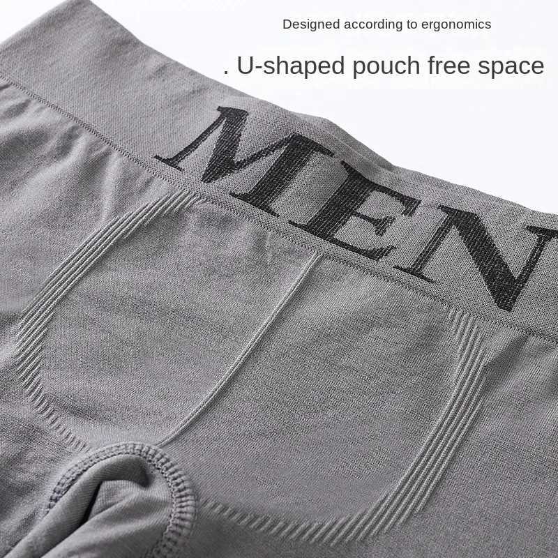 4Pcs Mens Underwear Breathable Boxer Briefs Solid Underpants Comfortable Boxer Shorts Panties Breathable Pantyhose W250603