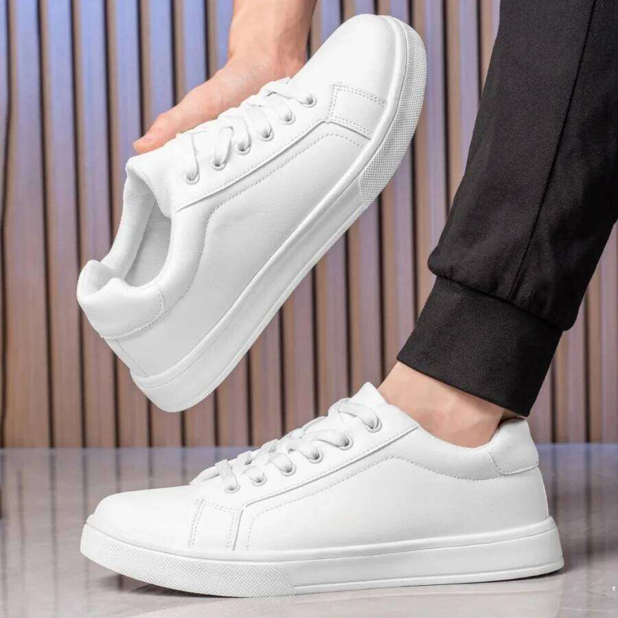Men's Business casual Soft Moccasin Comfortable Casual Shoes for Autumn Solid Black White Men Sneakers