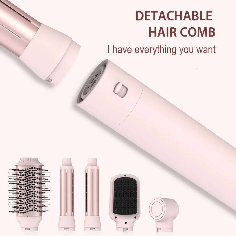 5 in 1 Professional High Speed Hot Styler, Frizz-Free Dryer Brush, No Heat Damage Air Styler Wrap - Hair