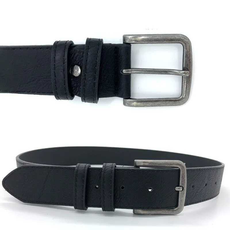 Mens Pu Leather Belt Jeans Classic Adjustable Metal Pom Buckle Belt For Men Gifts Business Leisure XJ250602