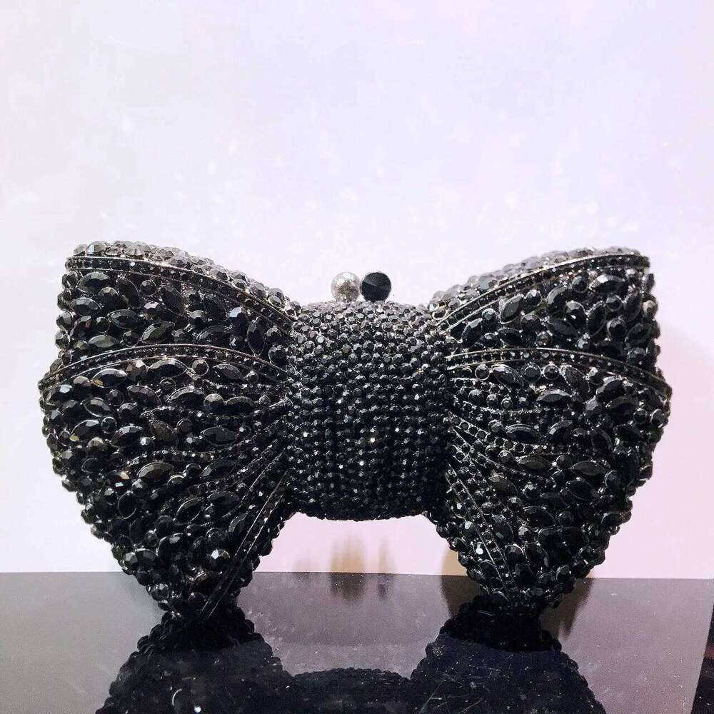Newest Rhinestone Green/Black Clutch Purse Bow Dia Women Red Evening Clutches Bags Wedding Bridal Bag Stones Handbags