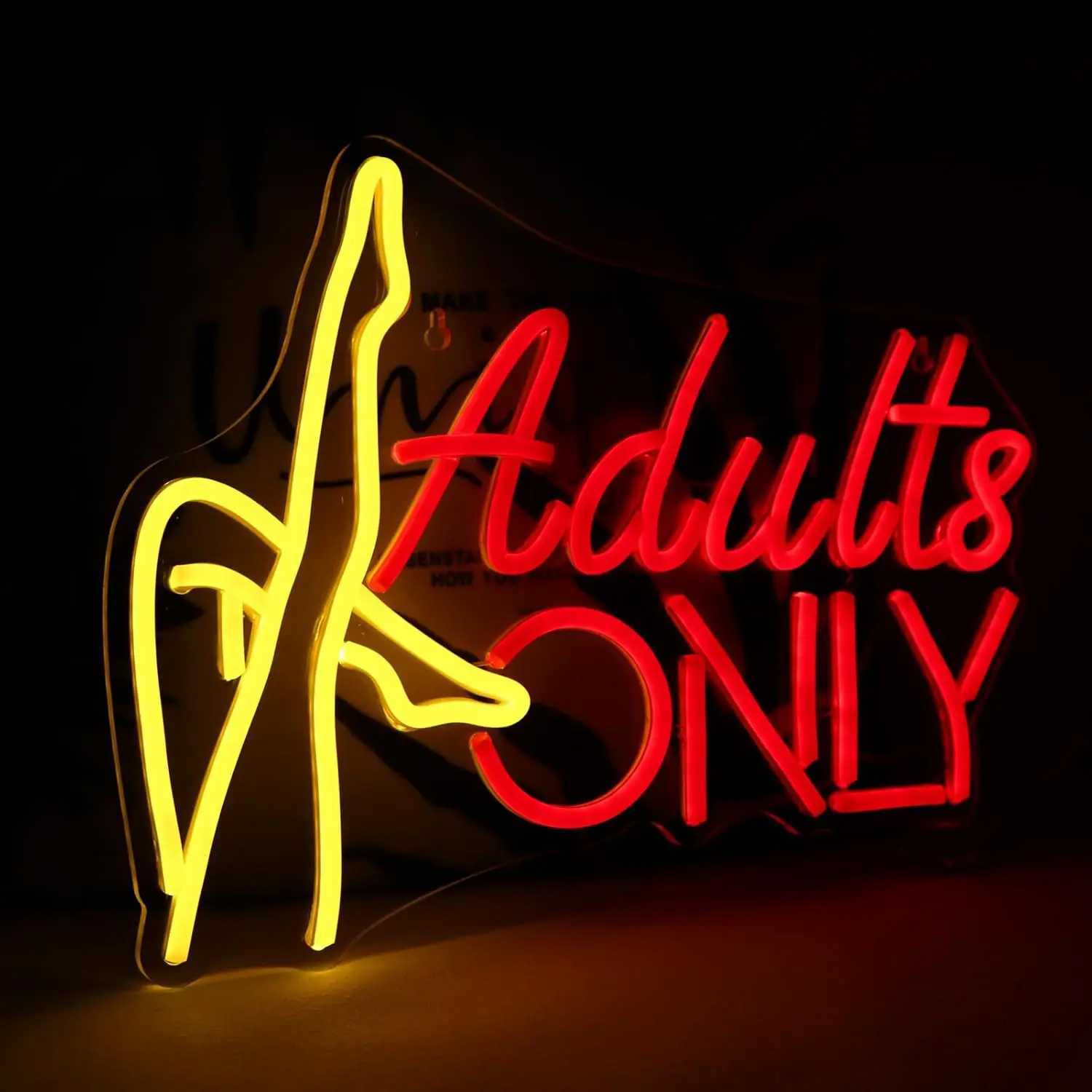 Adults Only Neon Sign USB Powered LED Neon Light for Bar Women Cave Studio Bedroom Yoga Gym Store Female Party Wall Decor XJ250602