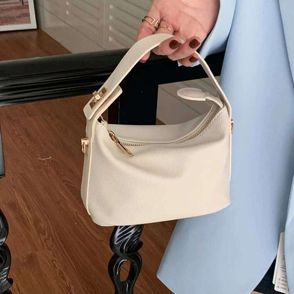 Women's Bags Designer Women Versatile Small Solid Color PU Mini Purses Chic Style Top-Handle Handbags Underarm All-Match Shoulder Bag