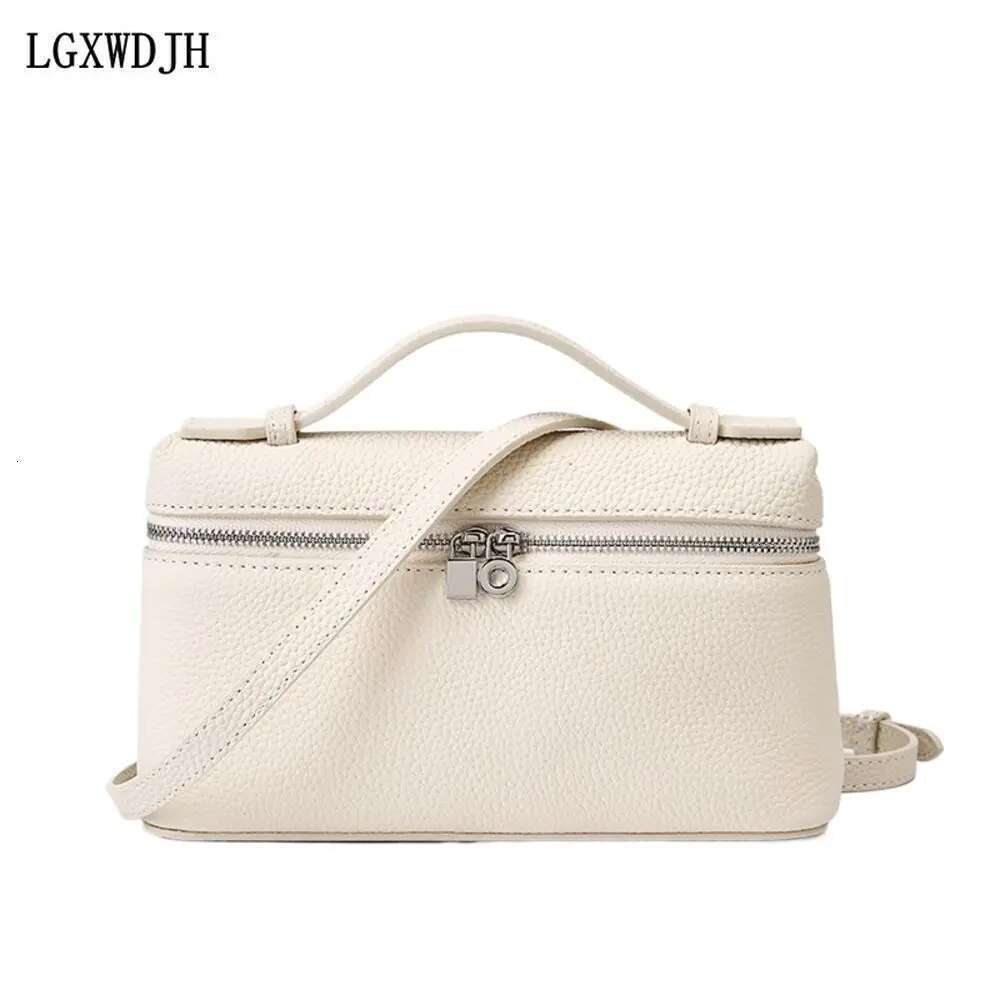 Niche Versatile And Durable Women's Shoulder 2025 Fashionable Top-Grain Cowhide Crossbody Bag Double Zipper New Handbag