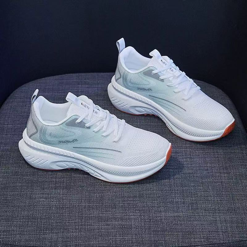 Women S Sneakers Spring Casual Shoes Summer Flyknit New Single Mesh Breathable Hollow Casual Soft Sole Versatile Running Shoes Ddmysaturn