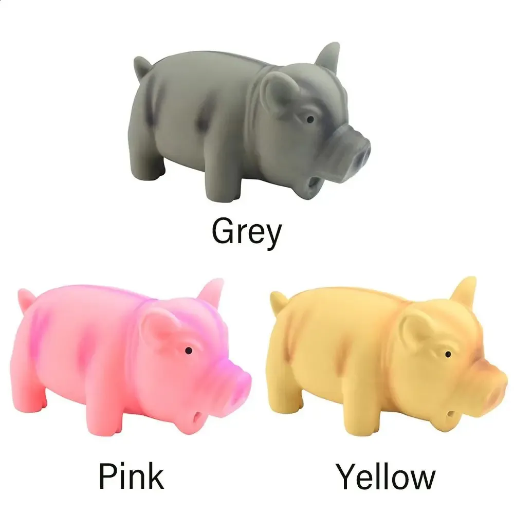 Cute Rubber Sound Pig Grunting Squeak Latex Pet Chew Toys for Dog Squeaker Chew Training Puppy Supplies Pet 3pcs/Set