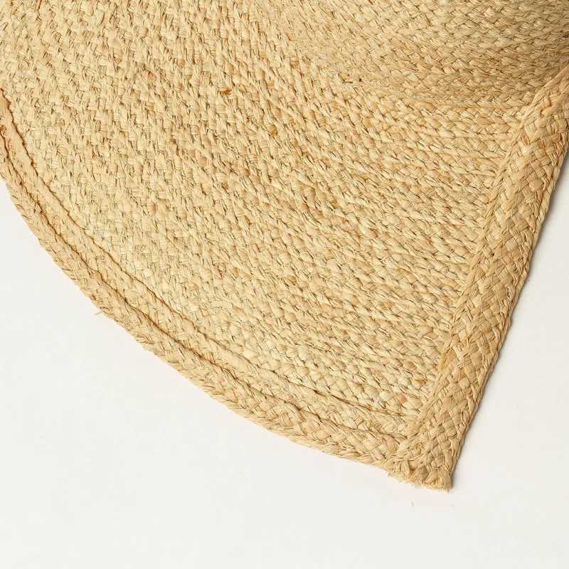 USPOP New Summer Sun Hats for Women Vintage Hand-Woven Raffia Hats Wide Brim Lace-Up Straw Hats Collapsible Beach Hat W250602