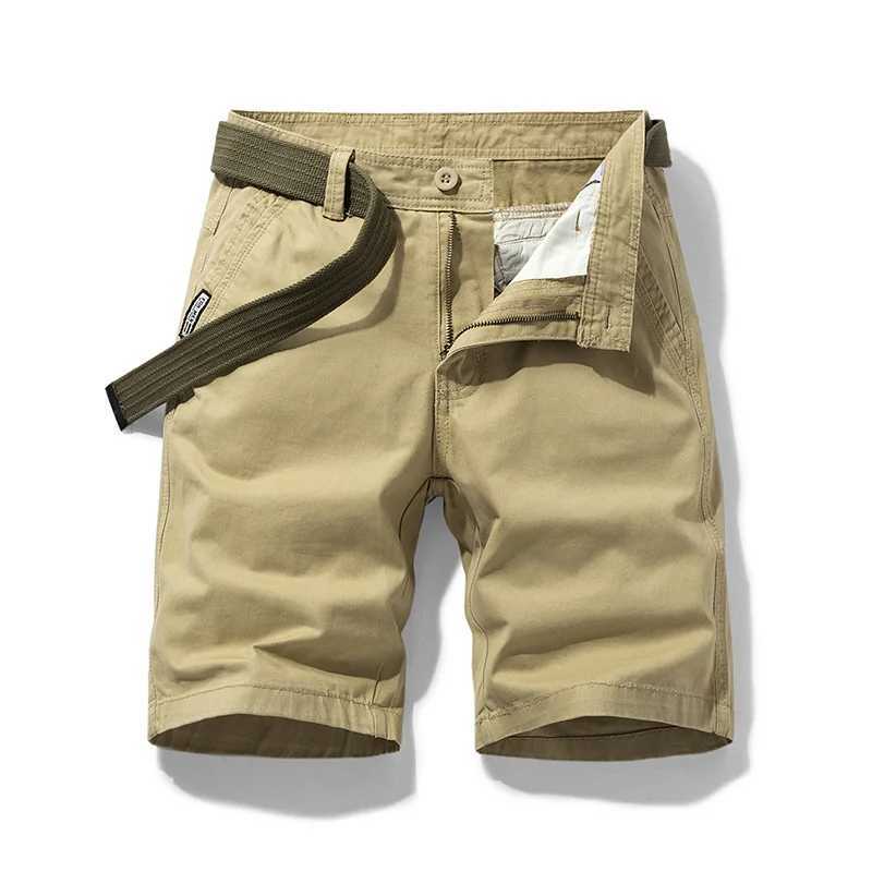 Summer Thin Multi Pocket Pure Cotton Workwear Shorts Mens Oversized Loose Straight Leg Five Point Casual Over Knee Beach Shorts T250603