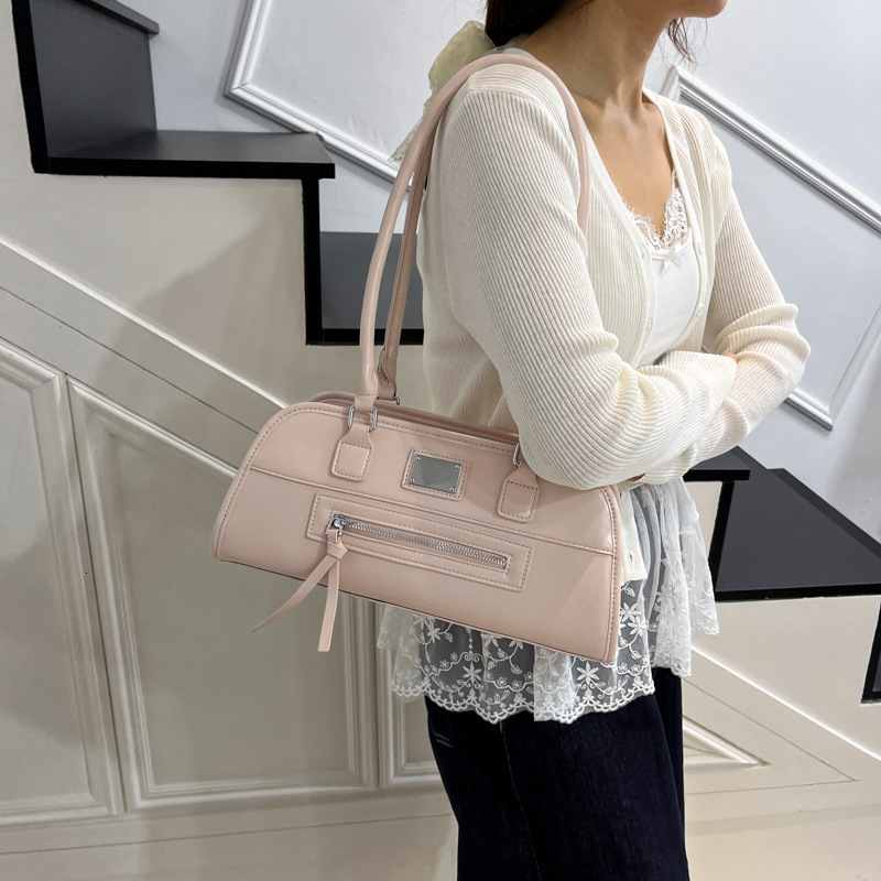 designer casual bag Trend Solid Color Simple Large Capacity Underarm Bag for Women 2025 New Casual Fashion Niche Design Shoulder Bag