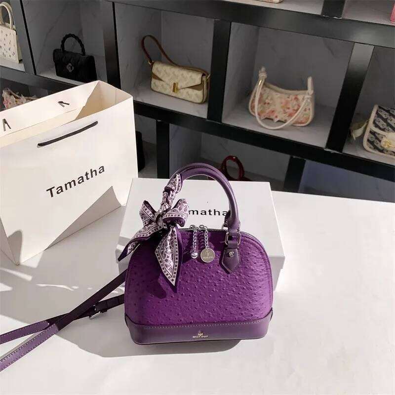 Purple Color Fashion Dots Shell High Quality Women Handbag Textured Shoulder Messenger Lady Purse Female Casual Bag