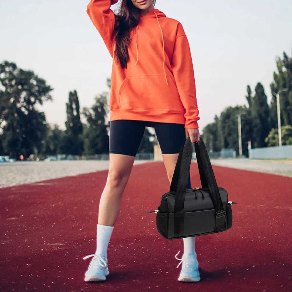 Small Travel Handbag Multi Pockets Yoga Storage Handbag Anti-Slip Solid Color Gym Shoulder Bag Swimming Running Hiking Bag XJ250603